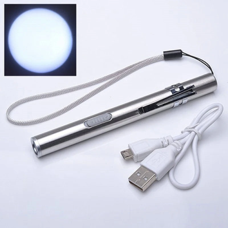 Nurse Doctor Pen Medical Flashlight Portable Pupil Lamp Usb For Ear Nose And Throat Rechargeable Oral Mini Diagnostic Tool