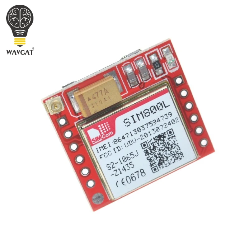 SUQ Самый маленький SIM800L GPRS GSM модуль MicroSIM-карта Основная плата Четырехдиапазонный последовательный порт TTL