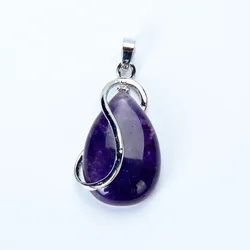 20x30MM Natural Amethysts Aventurine Rose Pink Quartz Tiger Eye Opal Carnelian Stone Water Drop Beads Pendant for Necklace