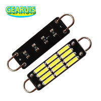 4pcs 211-2 211 212 212-2 561 562 Festoon Light 44mm 20 SMD 4014 12 SMD 7020 LED Rigid Loop Interior Car Dome Cargo light White