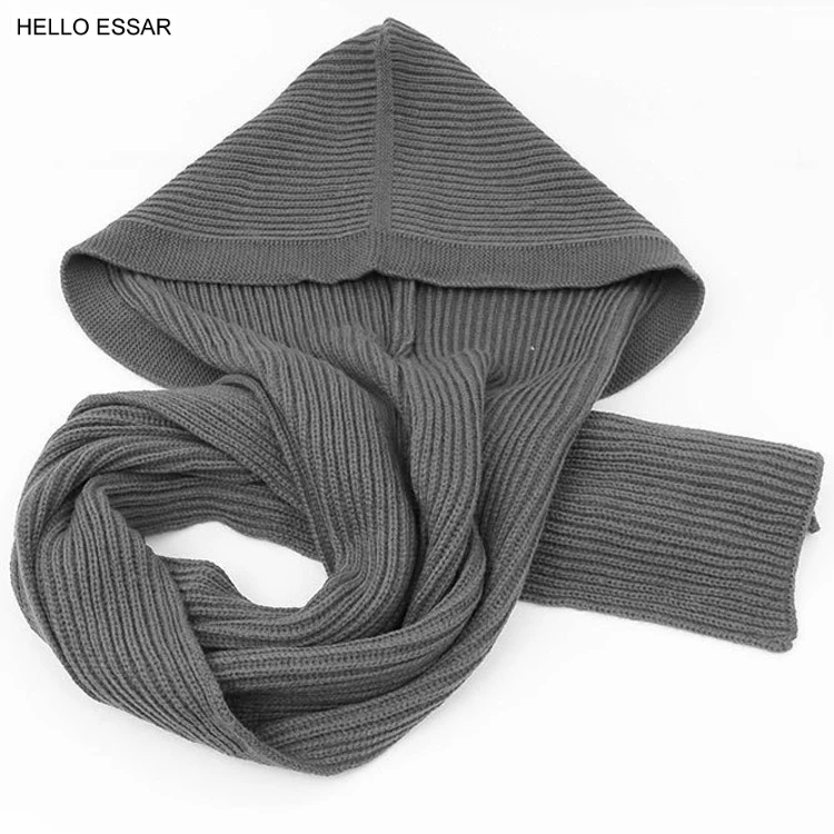 Fashion new Air conditioning Women scarf Nightcap Autumn Knitting Hooded Solid color Hat Scarves Hot Sale Female Gift F1201