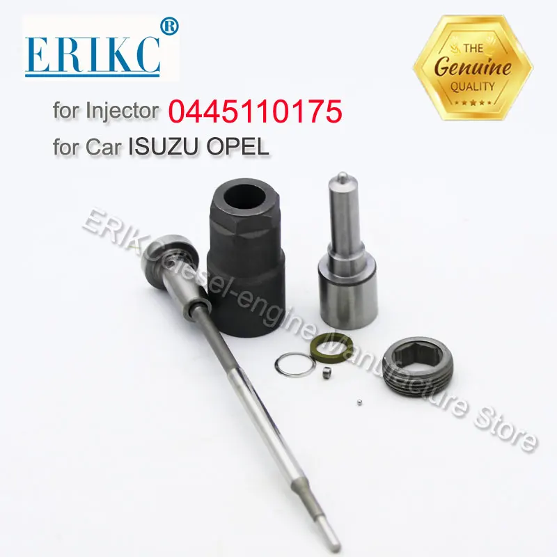 

ERIKC 0445110175 комплекты для капремонта сопла DLLA148P1334 0433171828 клапан F00VC01313 для ISUZU 0986435089 8-97363812-0