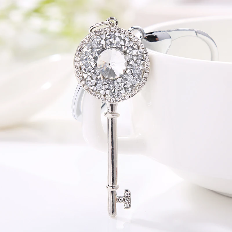 XDPQQ jewelry key chain new alloy polished key bag pendant gift female color cloth satellite stone novelty jewelry