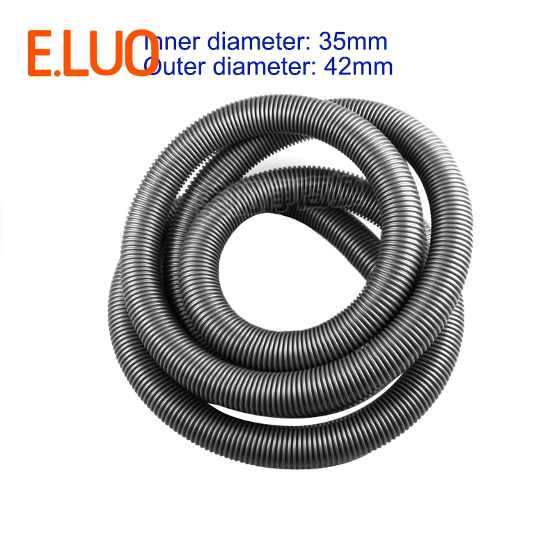 2m Inner Diameter 35mm Outer Diameter 42mm Gray High Temperature Flexible EVA Hose Soft Pipe Vacuum Cleaner Accessories