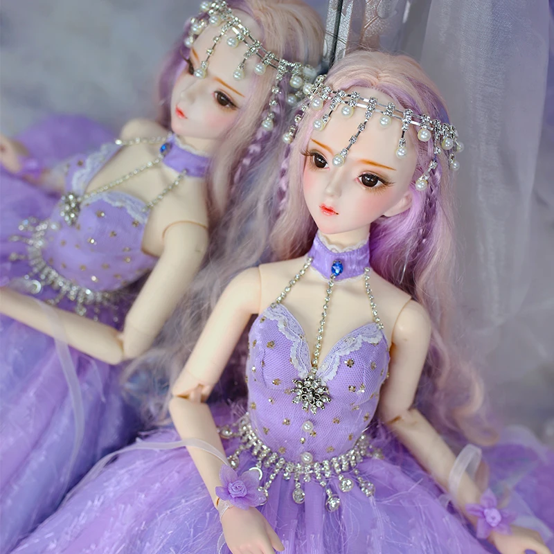 DBS Doll 1/3 BJD Mechanical Joint Body With Makeup Including Hair Eyes Clothes 62cm Height Girls Dream Fairy