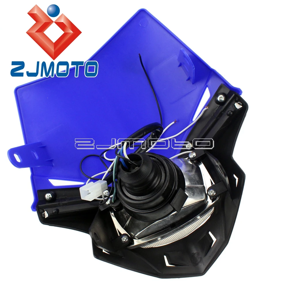 Motocross Headlight Headlamp H4 35/35W Dirt Bike Off Road Headlight Fairing For Yamaha WR250 WR450 XT660 TTR WR YZ 125 250