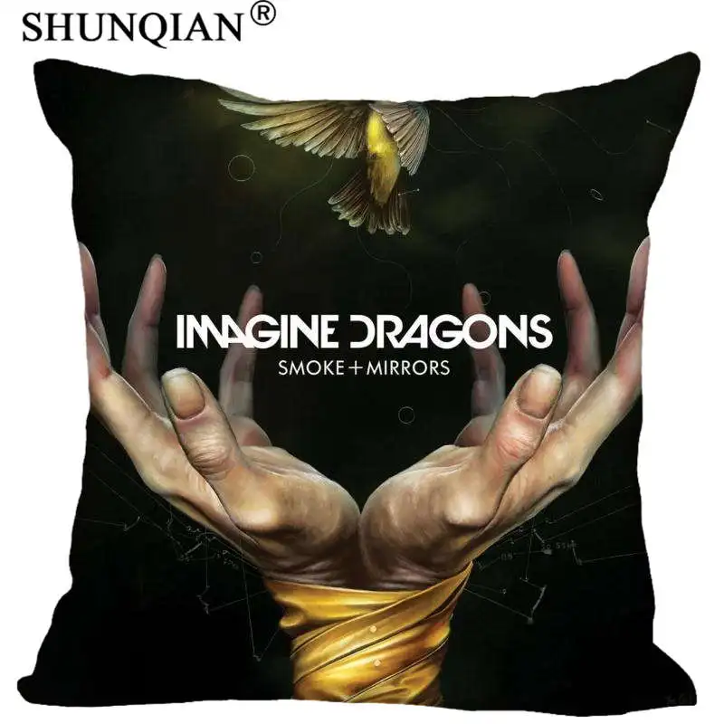 Hot Sale New Custom Imagine Dragons Square Pillowcases zipper Fashion Custom Pillow Case Cover Decorative 40x40cm