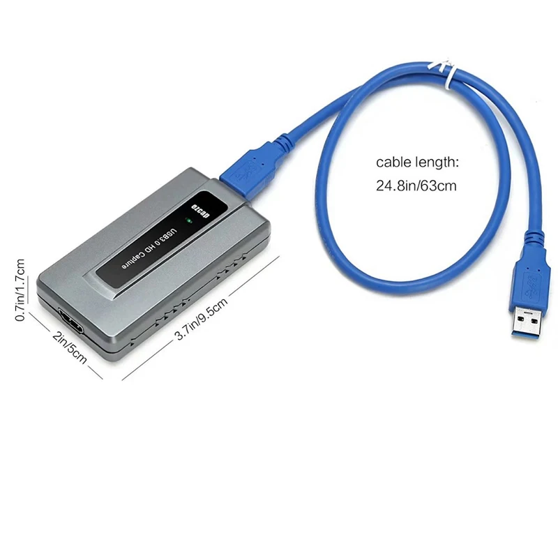 USB3.0 HDMI Capture, convert hdmi video audio to computer, upto 180p 60fps,Living steam for windows, mac, linux os,