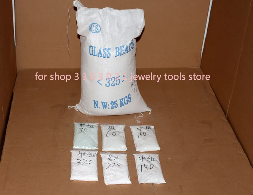 

Glass Beads Media for Polish Machine Sandblasting Machine Rust Removal Jewelry Tools 1 Pound