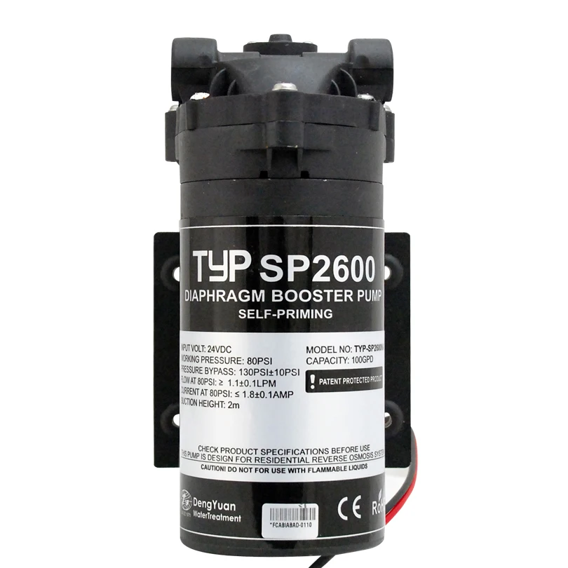Coral water 100 gpd selbst ansaugende Ro-Wasser-Drucker höhungs pumpe in Umkehrosmose anlage für Brunnen, Lagert ank sp2600