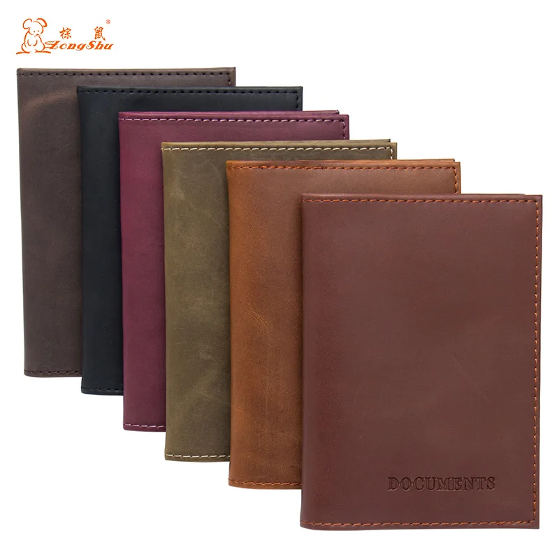 

Russian Comfortable Soft Crazy Horse Leather Self-Driving License Case for Car Driver'S License Card Letter of Credit Holder