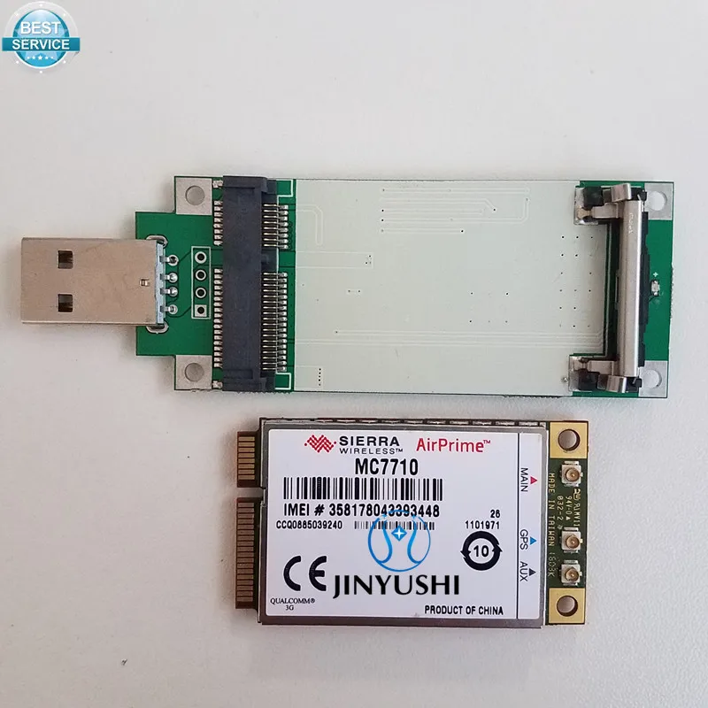 

Sierra wireless MC7710+Mini PCI-E to USB adapter LTE Support GPS LTE: b20 800 / b8 900 / b3 1800 / b1 2100 / b7 2600