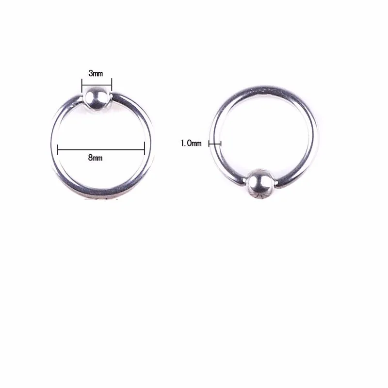 PINKSEE 20 Pcs Hot Sale Surgical Stainless Steel Circular Eyebrow Nose Studs Piercing Rings Body Jewelery Wholesale