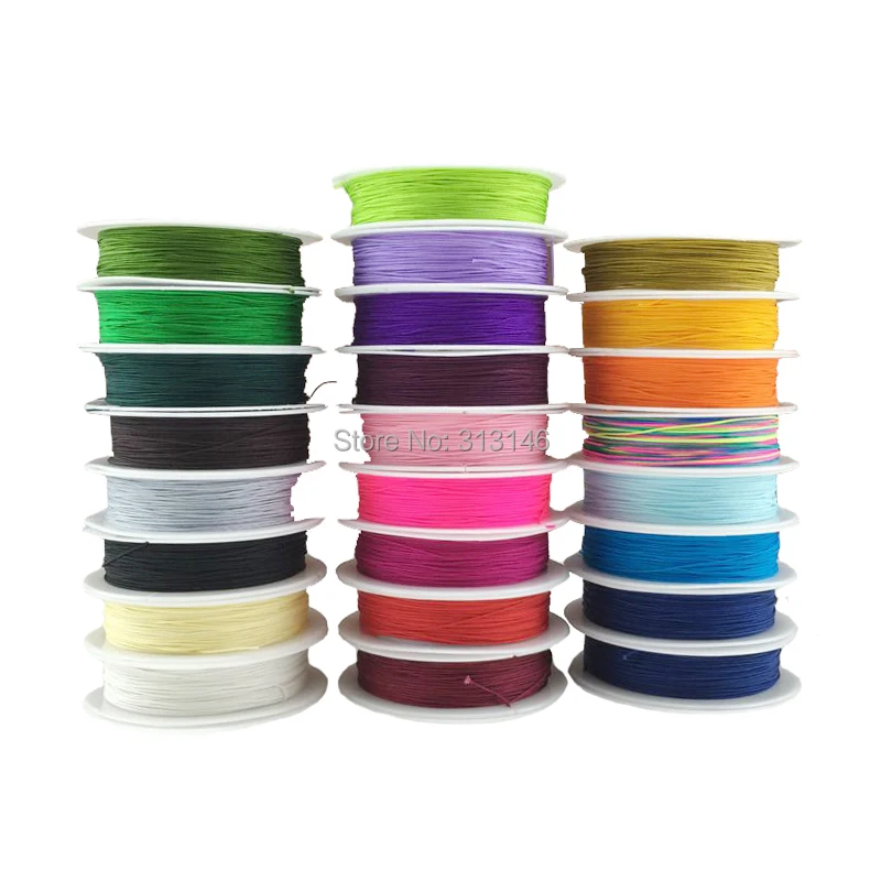 حبل مزين بالخرز من النايلون بعقدة صيني 10 متر/رول 0.4 مللي متر سلك مضفر من Kumihimo اصنعها بنفسك لصنع المجوهرات حبل مكرامية شامبالا