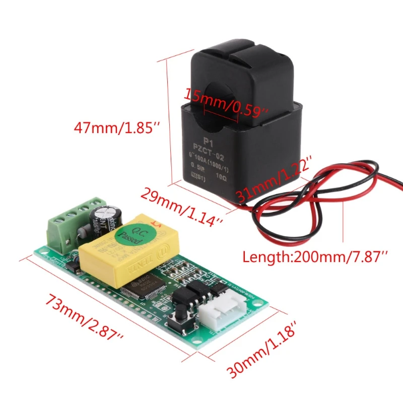 PZEM-004T Current Voltage Multimeter Module 80-260V 100A +Split-Core Transformer LS\'D Tool qiang