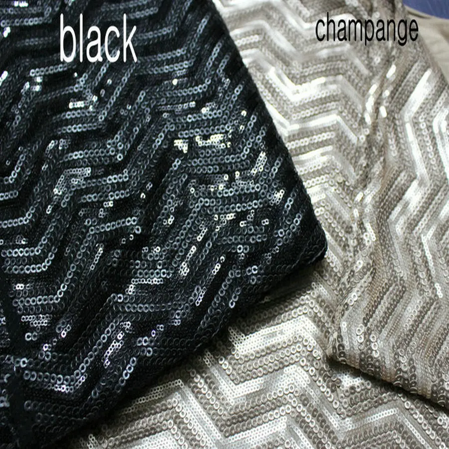 

2 color PU Leather With Paillette Beads Films Sequin Lace Fabric H1LA14