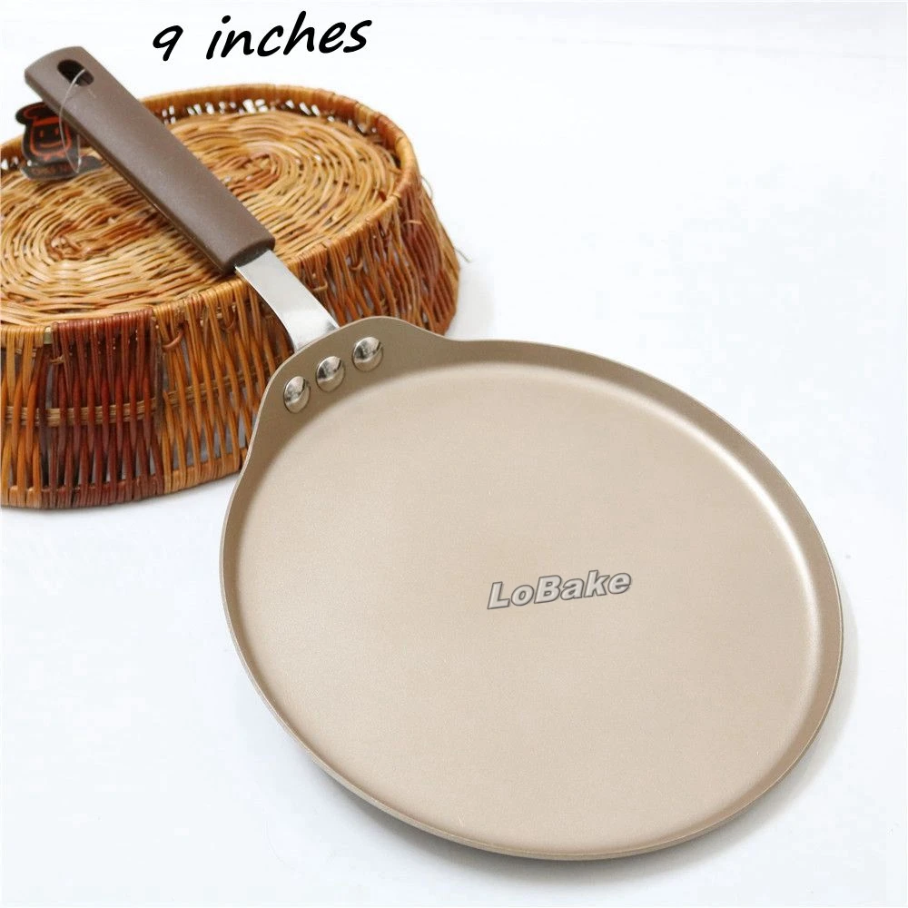 

New arrivals 9 inches round nonstick carbon steel pancake baking pan cake pizza crepe pan biscuit cookie frying home bakeware