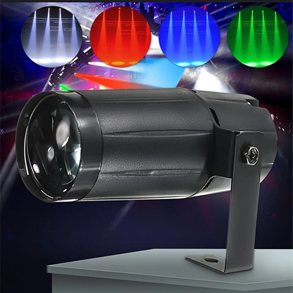 LED Pinspot Light Beam Spotlight 5W Super Bright Lamp Mirror Balls DJ Disco Stage Spot Lighting Effect For Bar DJ Party Show