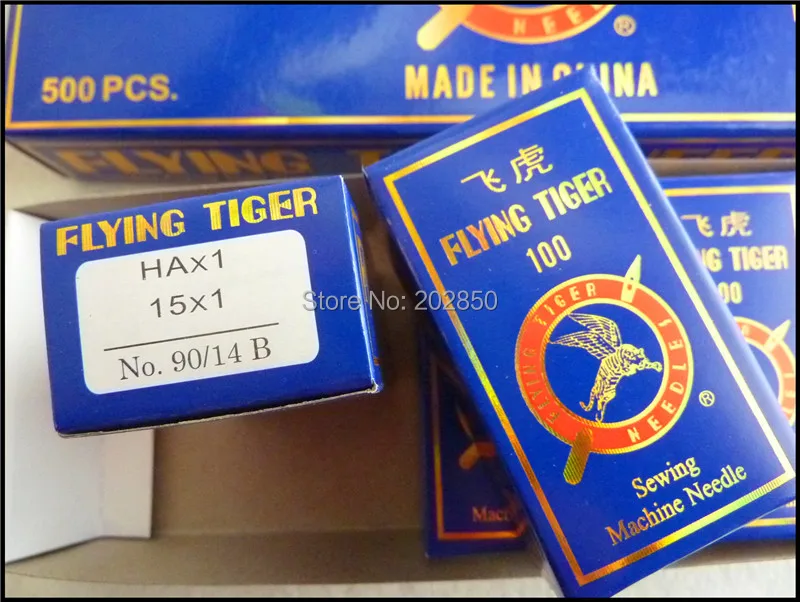 Household Sewing Machine Needles,HAx1,15x1,90/14,Flying Tiger Brand,100Pcs Needles/Lot,For Singer,Brother,Janome,Feiyue...