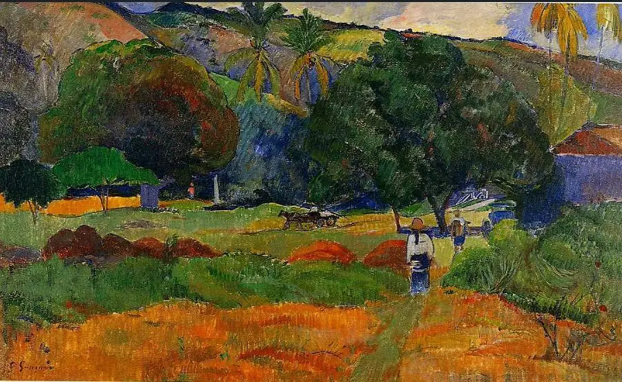 

High quality Oil painting Canvas Reproductions The little valley (1891) by Paul Gauguin hand painted