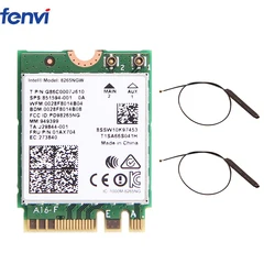 Adaptateur de carte réseau sans fil avec Intel 8265 AC NGFF NGW Support touristes Bande 1.2Gbps stérilisation 11ac Bluetooth 4.2 MU-MIMO et 2 * antenne