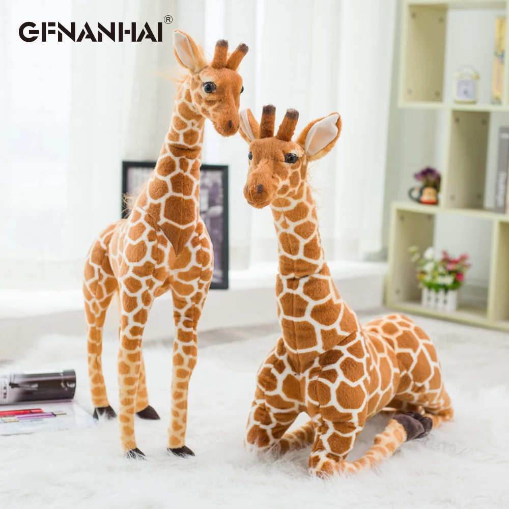 1pc 100/120cm Giant Size Cute Simulation Giraffe Plush toy Stuffed Soft Animal Dolls for Children Home Decor Birthday Gift