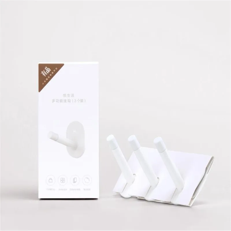 Xiaomi-ganchos multifunción Youpin Smart, 3kg, HL, pequeño adhesivo, gancho fuerte para mopa de pared, Baño, Dormitorio, cocina