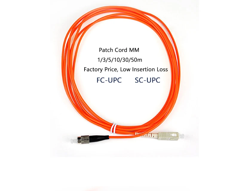 10PCS/Pack FC/UPC-SC/UPC Muliti mode MM Simplex Fiber Optical Jumper Fiber Optic Patch Cord 1m/3m/5m/10m/30m/50m