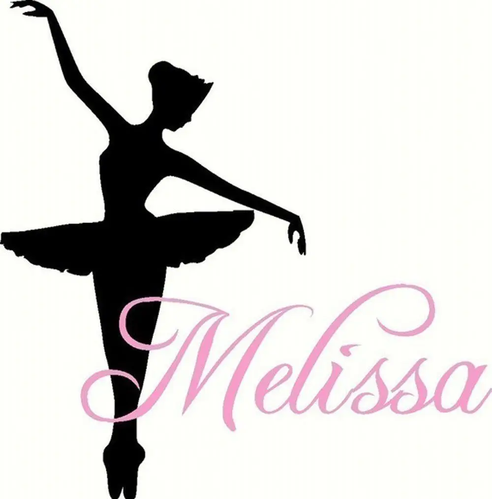 Ballerina Ballet Dancer Wall Stickers Vinyl Custom Name Color E-co Friendly Decal Decor Wall Decal High Quality Wallpaper SA301