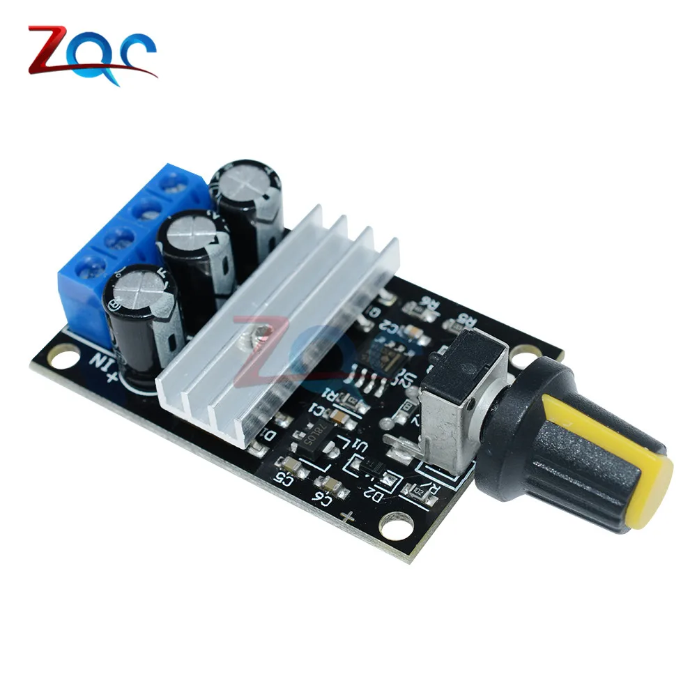 DC 6V 12V 24V 28VDC 3A 80W PWM Motor Speed Controller Regulator Adjustable Variable Speed Control With Potentiometer Switch