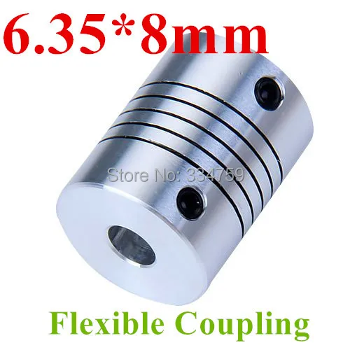 

Wholesale 10pcs/lot Stepper Motor Flexible Coupling 6.35X8mm Stepper Motor Shaft Coupler 6.35mmx8mm
