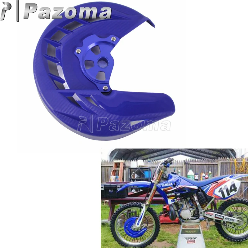 Pazoma Motorbike Blue Front Brake Disc Guard Protector Cover For Yamaha YZ250F YZ250FX YZ450F YZ450FX 2014-2018