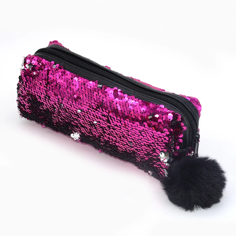 Sequin Pencil Case School Supplies Estojo Escolar Menina Trousse Stylo Crayon Estuche Kawaii Mesh Etui Pennen Cute For Girl