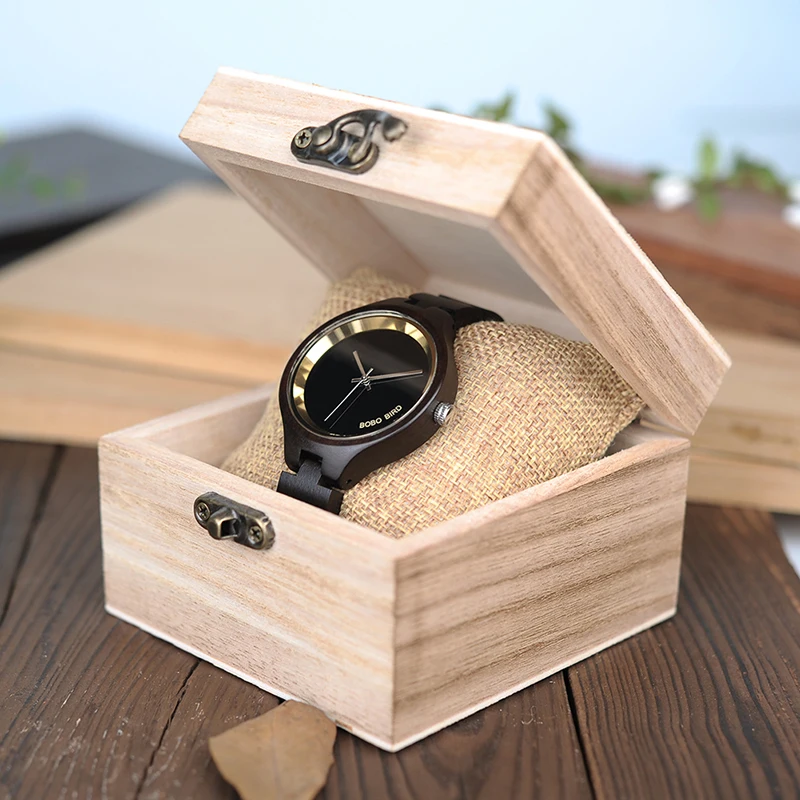 BOBO BIRD WP16 Wood Women Watch Customized LOGO Wooden Band Exquisite Quartz Watches ladies Timepieces relogio feminino