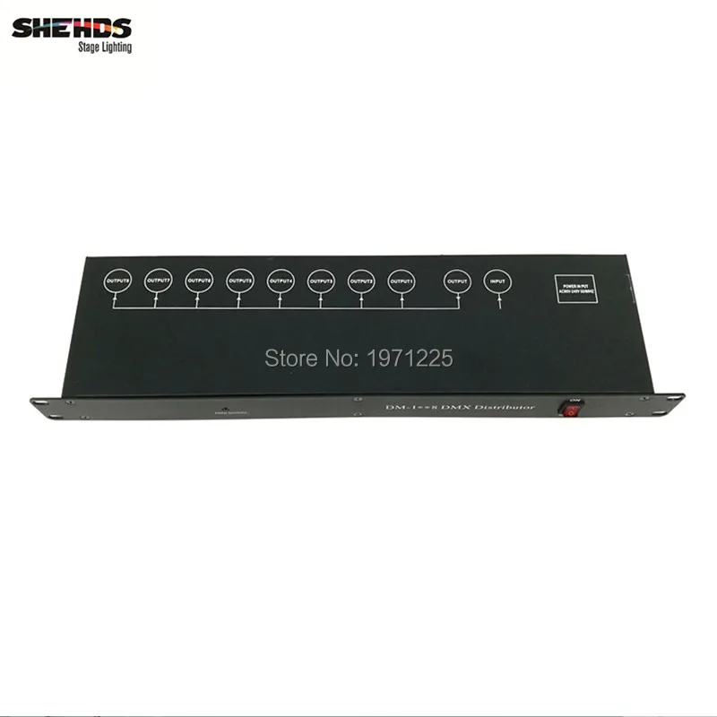 Stage Light Controller DMX512 Splitter Light Signal Amplifier Splitter 8 Way DMX Distributor For Stage Equipment