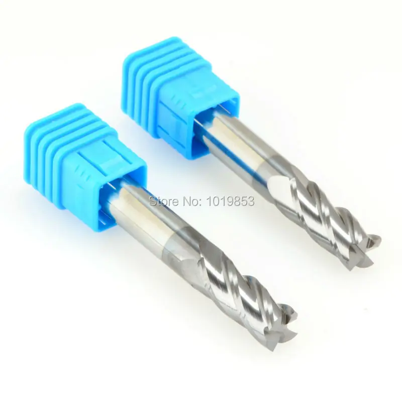 2pcs SLONS S200-10x10x75L HRC50 10mm shank diameter Solid carbide end mill milling cutter for steel or cast iron