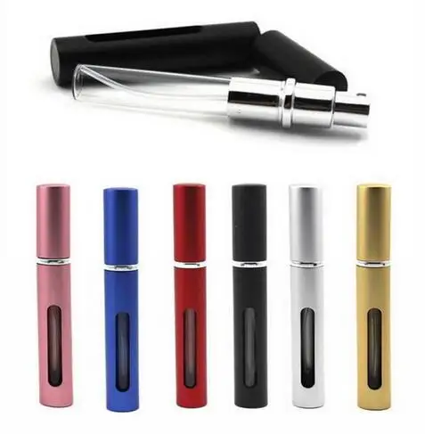 new 200pcs Refillable Protable 5ml Mini Empty Perfume Atomizer Bottle Travel Scent Pump Spray Case High Quality