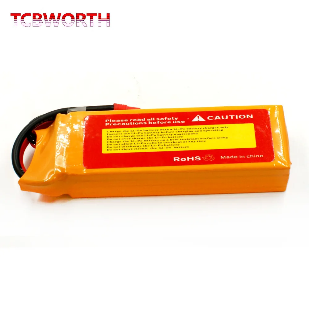 TCBWORTH RC LiPo Battery 4S 14.8V 4000mAh 35C 60C For RC Helicopter Quadrotor Car boat Drone Truck AKKU With XT60/Deans plug