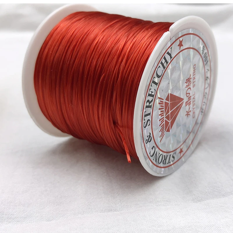 50M/Roll 0.8-1mm Color Flexible Elastic Crystal Line Rope Cord For Jewelry Making Beading Bracelet Wire Fishing Thread Rope