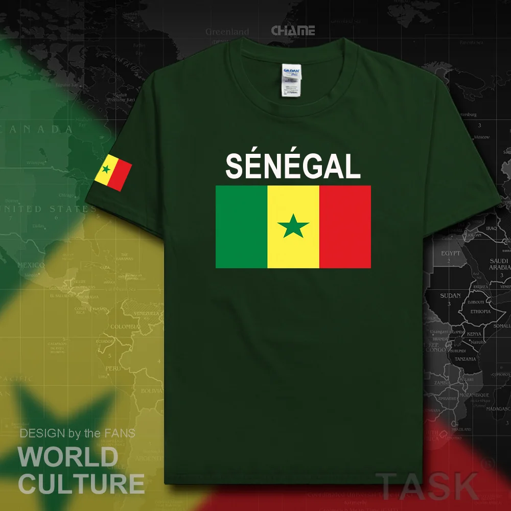 Senegal SEN men t shirt 2017 jerseys nation team tshirt 100% cotton t-shirt clothing tees country sporting footballer Senegalese