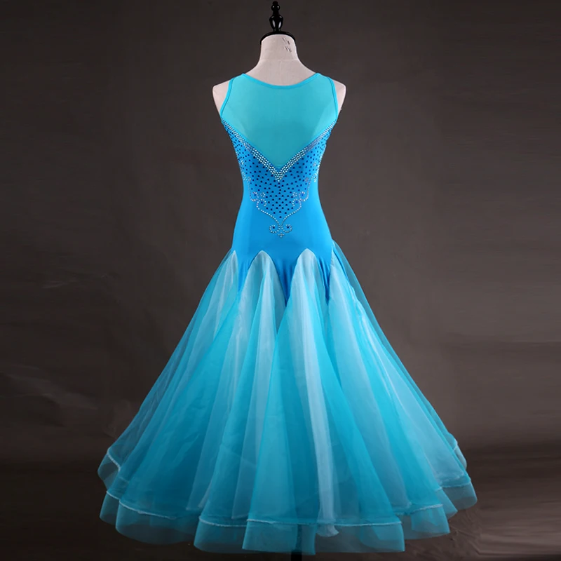 

Modern Dances Practice Fish Bone Skirt Clothing Ballroom Dance Lady Sexy Ballroom Performance Dances Mesh yarn Long Dress DWY763