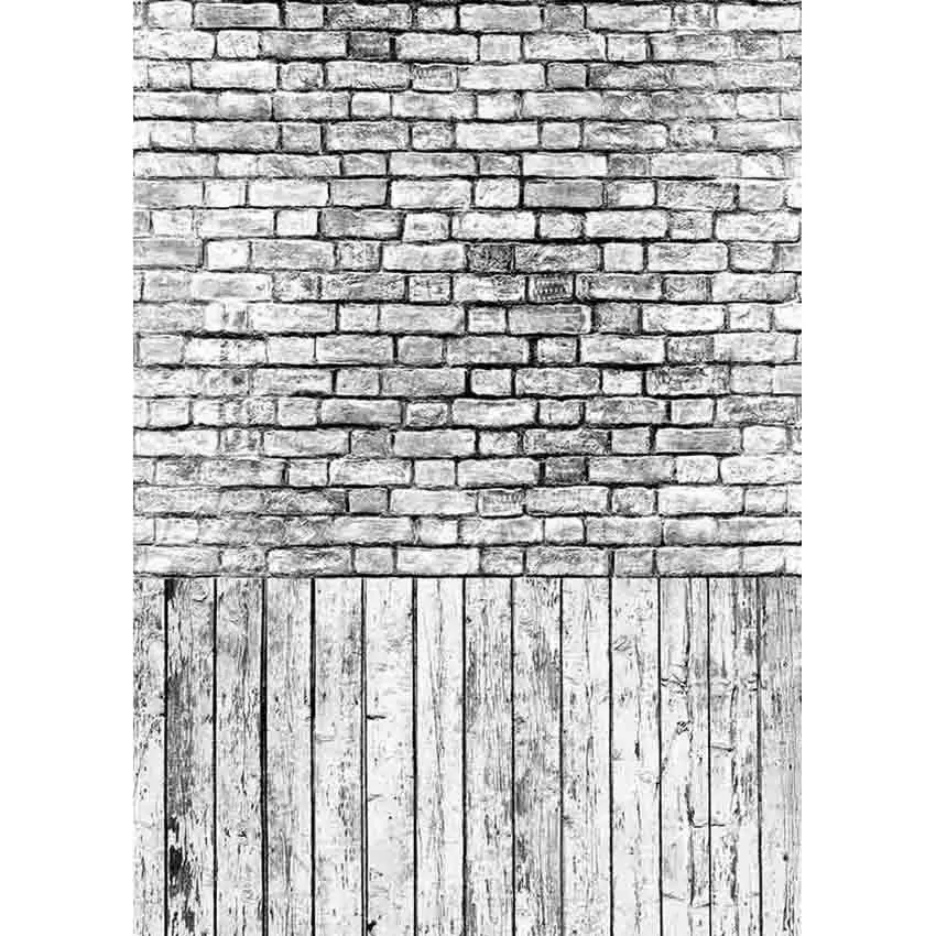 

LIFE MAGIC BOX Backgrounds For Photography Studio Grey Brick Wall Wood Floor Wallpaper