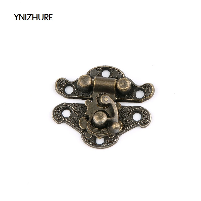 50pcs 27*22mm  Sale Jewelry Box Latches Special Small Box Packing Buckle Antique Wooden Gift Lock Alloy Latch Hook Locks