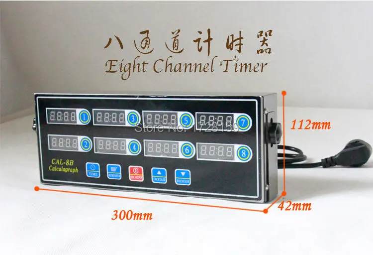 commerical use restaurant kitchen eight channels digital kitchen timer,cooking thermometer and timer