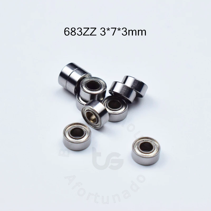 Bearing 683ZZ 10Pieces 3*7*3(mm) 683-2ZZ 3*7*2(mm) Metal Sealed free shipping chrome steel  Transmission accessories