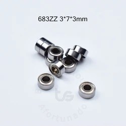 Cuscinetto 683ZZ 10 Pezzi 3*7*3(mm) 683-2ZZ 3*7*2(mm) Accessori per la trasmissione in acciaio al cromo sigillato in metallo