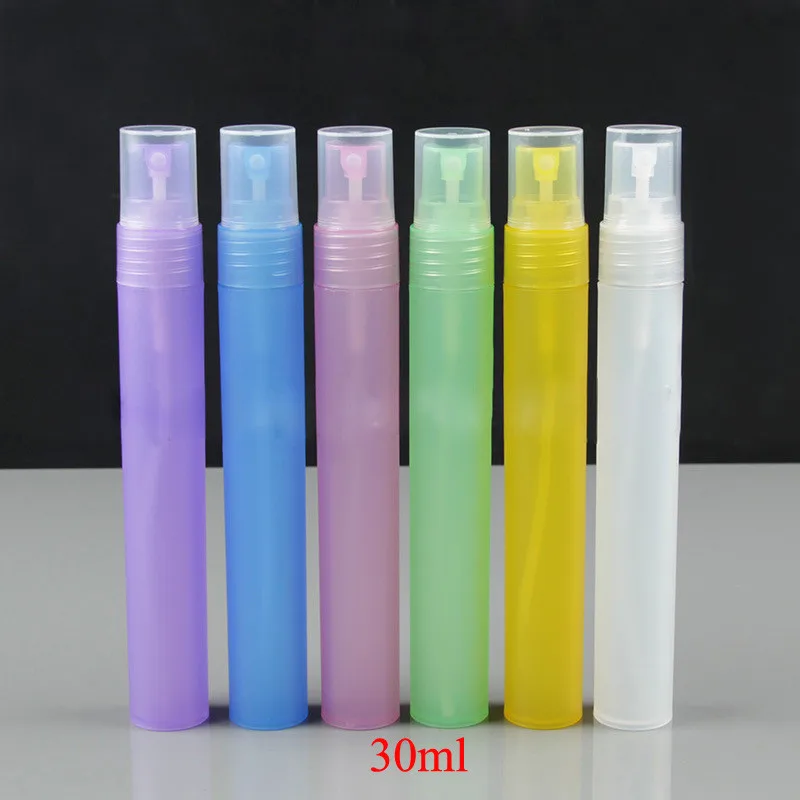 

30ml Empty Translucence Ice Plastic Spray Bottle Makeup Perfume Atomizer Refillable Bottles Multicolor Print logo 1000pcs/lot