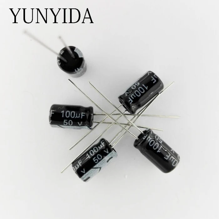 20PCS  50V 100uf   6*11mm　 Aluminum electrolytic capacitor