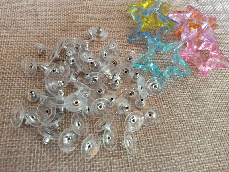 500pcs Rubber Earring Backs Stoppers Earnuts Stud Earring Stopper Back Plugs Ear Plugging/blocked DIY Jewelry Accessories