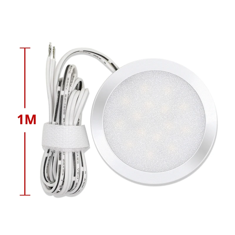 12PCS Ultrathin T8MM 3W/4W/5W LED Ceiling Spotlight Indoor Home Cabinets DC12V Surface Mounted Small Panel Lamps 5-Year Warranty